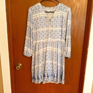 Old Navy Blue Paisley Dress